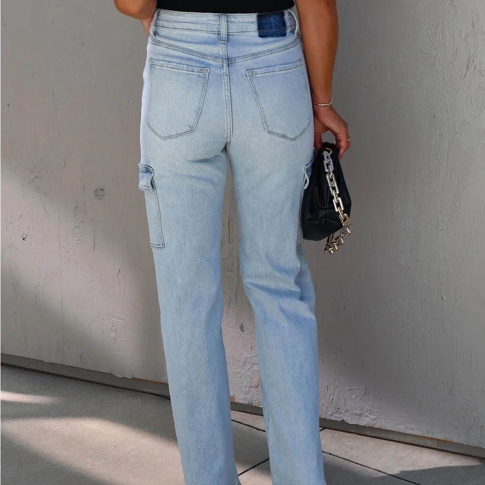 VICI Dolls Derossi 90S High Rise Cargo Jeans NWT 27 29 - Picture 4 of 8